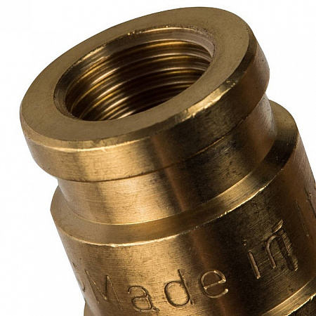 Муфта переходная резьбовая латунная STOUT без покрытия 3/8&quot;x1/4&quot; В