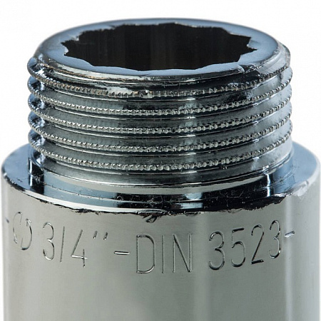 Удлинитель резьбовой латунный STOUT хром 3/4&quot;x60мм ВН
