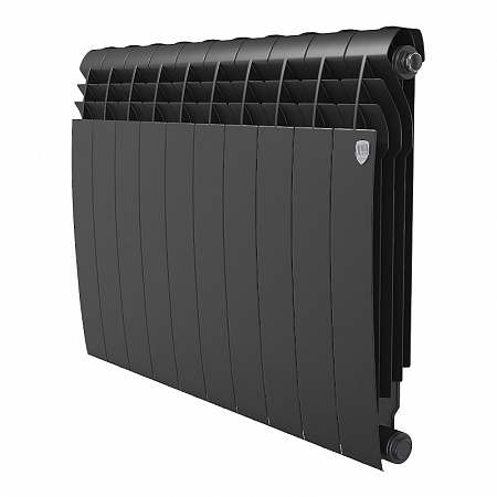 Радиатор биметаллический ROYAL THERMO BILINER NOIR SABLE 500x10 секций, черный (НС-1176315)