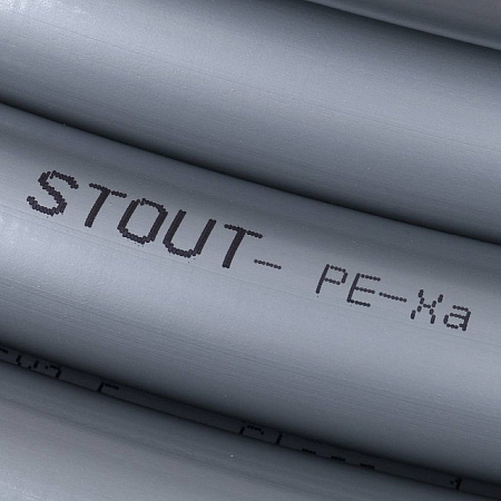 СТ Труба из сшитого полиэтилена STOUT PE-Xa/EVOH Ø25х3,5 - СЕРЫЙ (50 м)