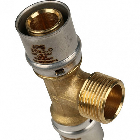 МП Тройник резьбовой пресс для металлопласта STOUT Ø26х3/4&quot;х26 Н