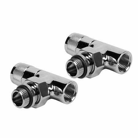 Набор дизайн-вентилей ROYAL THERMO PIANO 1/2&quot; угловой, хром (НС-1144294)