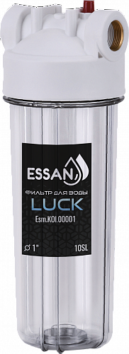 Корпус-колба фильтра из пластика ESSAN LUCK ПРОЗРАЧНЫЙ холодная вода 10SL, 1&amp;quot; (15шт)