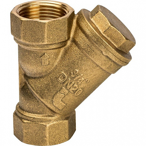 ФГО Фильтр косой грубой очистки STOUT SFW латунный 3/4&amp;quot;, 500 мкр, желтый