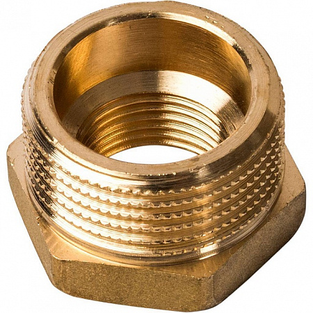 Футорка резьбовая латунная STOUT без покрытия 3/4&quot;x3/8&quot; ВН