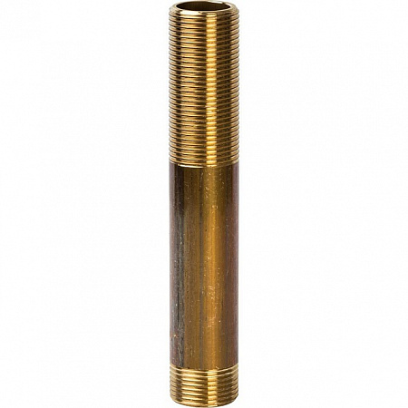 Сгон резьбовой латунный STOUT без покрытия 3/4&quot;x200мм