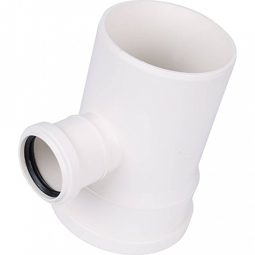 ПВХ Тройник переходной канализационный SINIKON КОМФОРТ ПЛЮС белый Ø110х50х90°