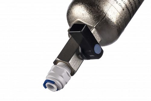 Фильтр промывной с манометром ГЕЙЗЕР БАСТИОН 122 Ø60 никель 1/2&amp;quot; АМ-АМ, 90 мкм, латунная колба