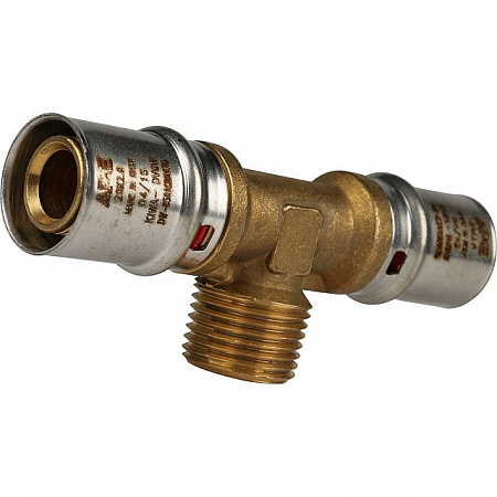 МП Тройник резьбовой пресс для металлопласта STOUT Ø20х1/2&quot;х20 Н