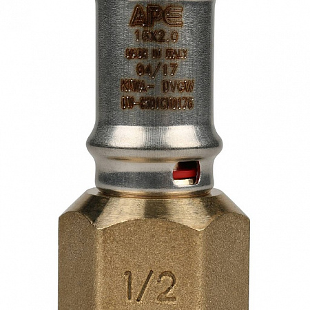 МП Муфта резьбовая пресс для металлопласта STOUT Ø16х1/2&quot; В