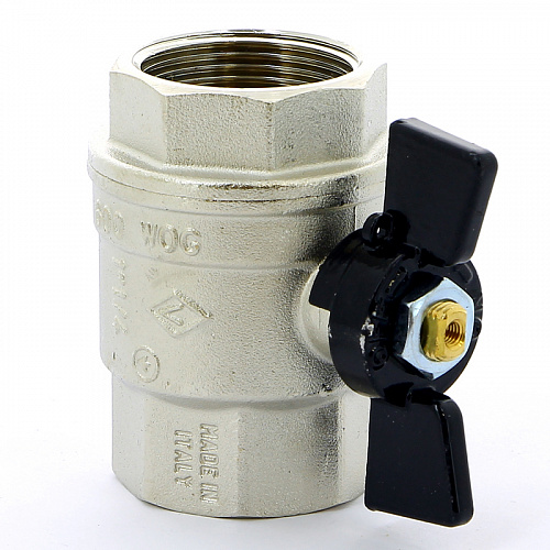 Кран шаровой BUGATTI OREGON 302 бабочка 11/4&amp;quot; ВВ, полнопроходной
