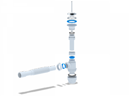 Сифон для умывальника пластиковый АНИПЛАСТ ЮНГ BM1015 11/4&amp;quot;х32 с гибкой трубой 32х32/40