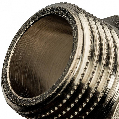 Ниппель переходной резьбовой латунный STOUT никель 1/2&quot;x3/8&quot; Н