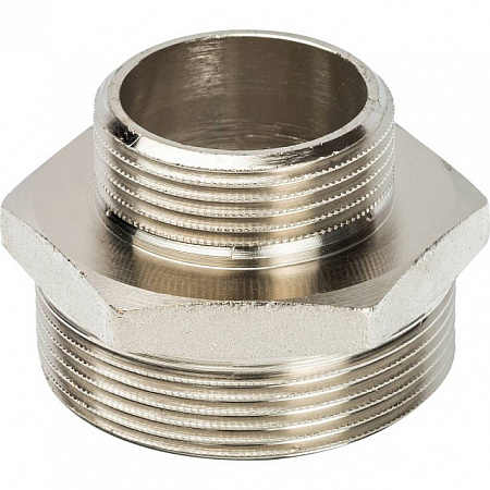Ниппель переходной резьбовой латунный STOUT никель 2&quot;x11/4&quot; Н