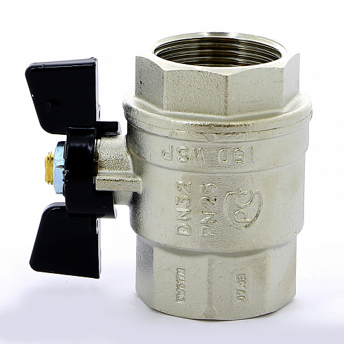 Кран шаровой BUGATTI OREGON 302 бабочка 11/4&amp;quot; ВВ, полнопроходной