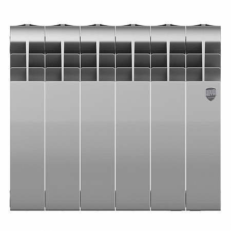 Радиатор биметаллический ROYAL THERMO BILINER SILVER SATIN 350x6 секций, серый (НС-1197129)