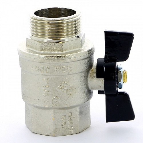 Кран шаровой BUGATTI OREGON 307 бабочка 11/4&amp;quot; ВН, полнопроходной