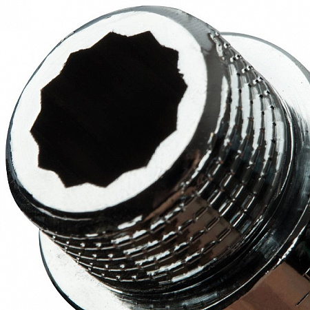 Удлинитель резьбовой латунный STOUT хром 1/2&quot;x55мм ВН