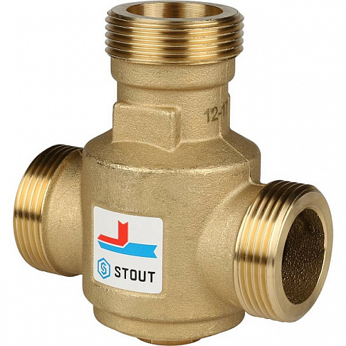 Клапан трехходовой термостатический смесительный STOUT 11/4&amp;quot; Н (60°С)