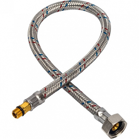 Гибкая подводка для смесителей STOUT нерж.сталь М10*18-1/2&quot;-50 см, пара
