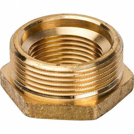 Футорка резьбовая латунная STOUT без покрытия 11/2&quot;x1&quot; ВН