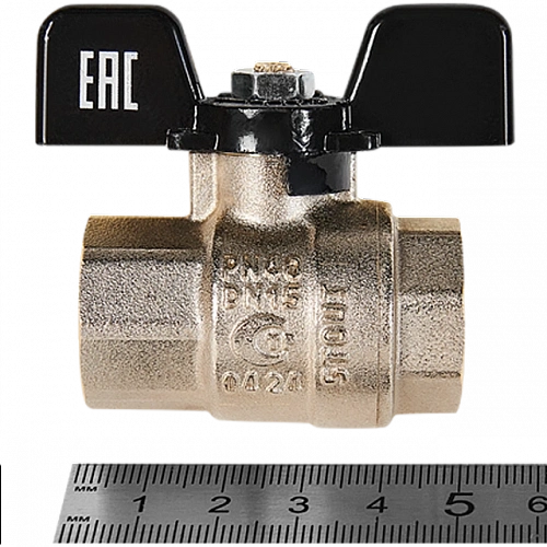 Кран шаровой полнопроходной, ВР/ВР, ручка бабочка 1/2&amp;quot; STOUT