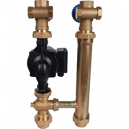 ГБМ Насосная группа STOUT для твердотопливных котлов, с насосом GRUNDFOS UPSO25-65 DN25 (1&quot;)