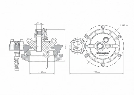 Оголовок для скважины наружный ДЖИЛЕКС ОСПБ 110-130/32 пластик