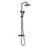 Смеситель для душа с верхним душем OLIVE'S TERMO 34291TMB черный, латунь, уп. (5 шт.)