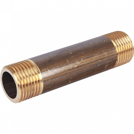 Бочонок резьбовой латунный STOUT без покрытия 1/2&quot;x80мм
