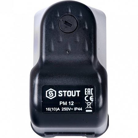 Реле давления для насоса STOUT для водоснабжения PM12G, 3-12 бар,1/4&quot;, с накидной гайкой