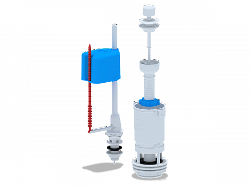 Заливная арматура для бачка c нижней подводкой штоковая АНИПЛАСТ ЭКОНОМ WC4550 1/2&amp;quot;
