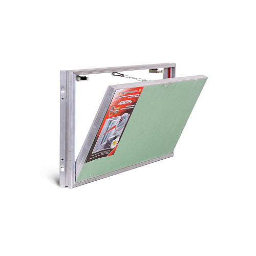 Люк потайной АЛЮМИНИЕВЫЙ со съемной дверцей (НАЖИМНОЙ) ПРАКТИКА &amp;quot;КОНТУР&amp;quot; КР 60х30