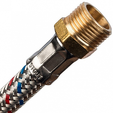 Гибкая подводка для воды STOUT нерж.сталь 1/2&quot;х3/8&quot;-60 см гайка-штуцер
