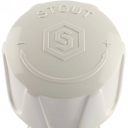 Клапан ручной терморегулирующий STOUT с неподъемным шпинделем, прямой 1/2&quot;