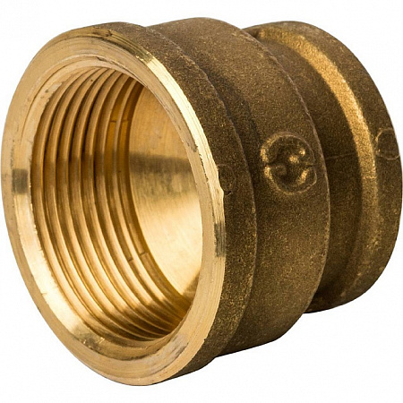 Муфта переходная резьбовая латунная STOUT без покрытия 11/4&quot;x1/2&quot; В