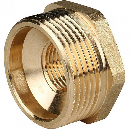 Футорка резьбовая латунная STOUT без покрытия 11/4&quot;x1/2&quot; ВН
