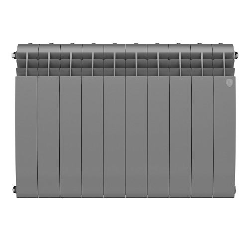 Радиатор биметаллический ROYAL THERMO BILINER SILVER SATIN 500x10 секций, серый (НС-1176315)