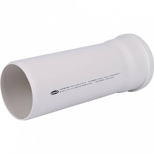 ПВХ Труба канализационная SINIKON КОМФОРТ ПЛЮС белая Ø110х250мм