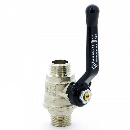 Кран шаровой BUGATTI OREGON 325 рукоятка алюминиевая 1/2&amp;quot; НН, полнопроходной