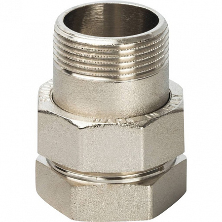 Американка ПРЯМАЯ резьбовая латунная (с прокладкой o-ring) STOUT никель 11/2&quot; ВН
