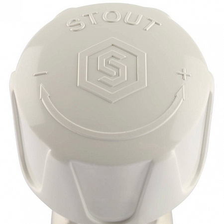 Клапан терморегулирующий угловой STOUT 1/2&quot; ручной