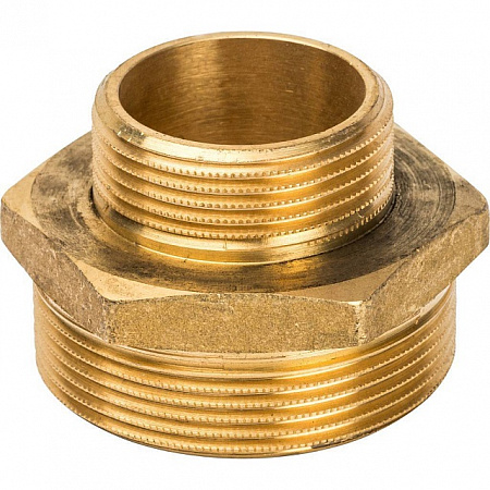 Ниппель переходной резьбовой латунный STOUT без покрытия 2&quot;x11/4&quot; Н