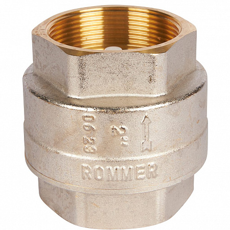 Обратный клапан пружинный муфтовый с пластиковым седлом 2&quot;  ROMMER