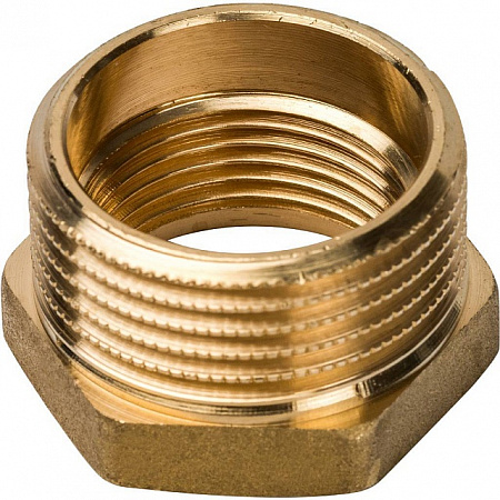 Футорка резьбовая латунная STOUT без покрытия 1&quot;x3/4&quot; ВН