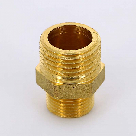 Ниппель переходной резьбовой латунный UNI-FITT без покрытия 1/2&quot;х3/8&quot;