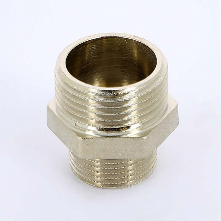 Ниппель переходной резьбовой латунный UNI-FITT никель 1&quot;х1/2&quot;