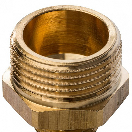 Ниппель переходной резьбовой латунный STOUT без покрытия 3/4&quot;x3/8&quot; Н
