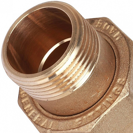 Американка УГЛОВАЯ резьбовая латунная (с прокладкой o-ring) STOUT без покрытия 1&quot; ВН