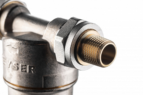 Фильтр промывной ГЕЙЗЕР БАСТИОН 121 Ø60 никель 1/2&amp;quot; АМ-АМ, 90 мкм, латунная колба